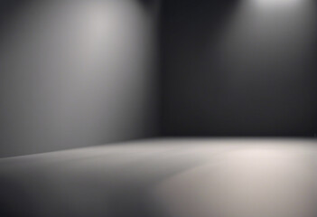 Gray background for product presentation with beautiful lights and shadows Room corner for product exhibitions