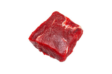 Fototapeta premium Isolated image of a beef steak, thigh flesh, which is used for stewing