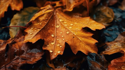 Background of autumn leaves in different colors