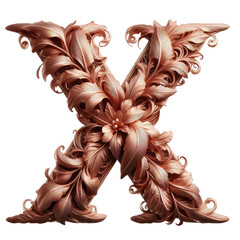 Isolated 3D Letter on a Clear PNG Canvas Generative AI 