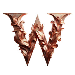 Naklejka premium Isolated 3D Letter on a Clear PNG Canvas Generative AI 