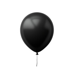 Black Shinny Balloon on Transparent Background, Ai Generated