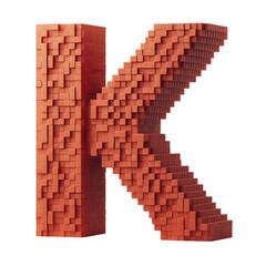 Fototapeta premium Isolated 3D Letter on a Clear PNG Canvas Generative AI 
