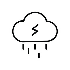 rain icon with white background vector
