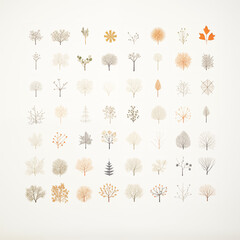 illustration of a floral background, small plants pattern