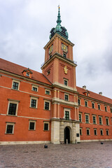 Obraz premium Royal Palace in historic Warsaw city center, Poland, October 2023.