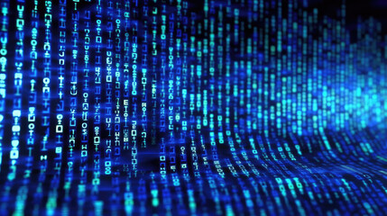 Obraz premium Digital binary data background