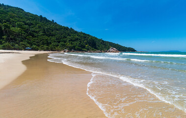 ondas da  praia Grande cidade de Governador Celso Ramos Santa Catarina Brasil praia Caravelas