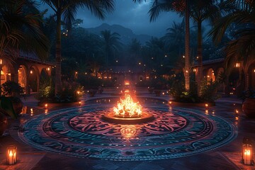 A Night of Fire and Illumination A Monthly Event in Paradise Generative AI