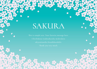 桜をモチーフにした春の背景イラスト素材