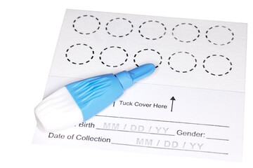 New Dried Blood Spot test card with lancet for hormone testing