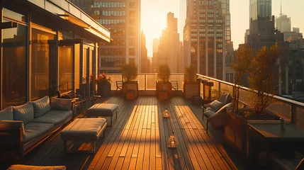 Foto op Aluminium Serene rooftop terrace © XtravaganT