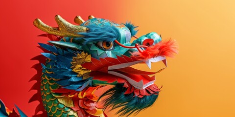 Chinese Dragon. stunning 3D effect. 