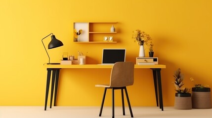 A simple and minimalist study/work table, clean and tidy