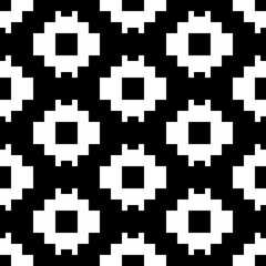 Seamless pattern. Figures ornament. Ancient mosaic. Ethnic embroidery background. Tribal wallpaper. Folk image. Tribe motif. Digital paper, web design, textile print, artwork. Ethnical vector