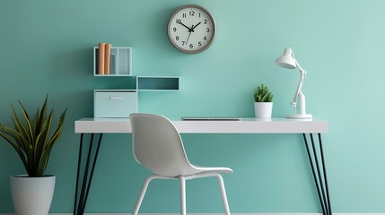 A simple and minimalist study/work table, clean and tidy