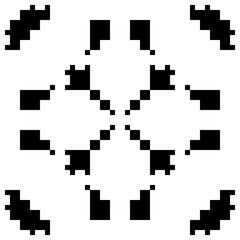 Seamless pattern. Simple shapes ornament. Ethnic background. Tribal wallpaper. Figures, squares, polygons. Tribe motif. Ancient backdrop. Digital paper, web design, textile print, abstract. Vector.