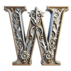Isolated 3D Letter on a Clear PNG Canvas Generative AI 