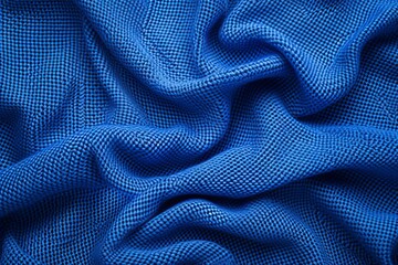Fabric texture of a blue football jersey