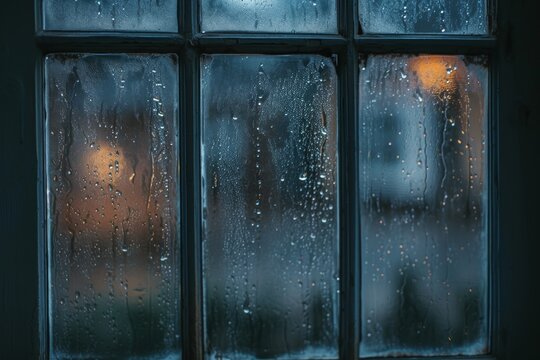 Condensation on double glazed window happens in winter due to excessive moisture in the house when the seal breaks or desiccant fails