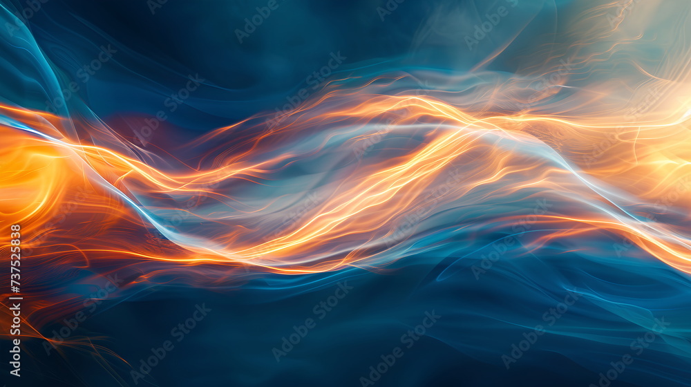 Wall mural abstract dynamic energy wave
