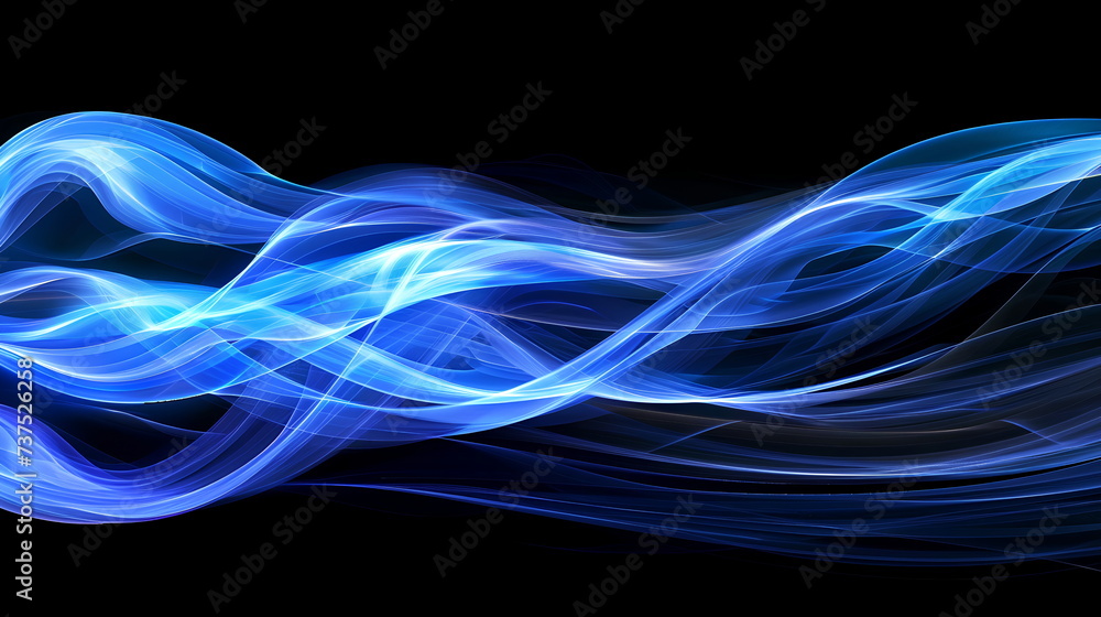 Wall mural abstract digital wave tech