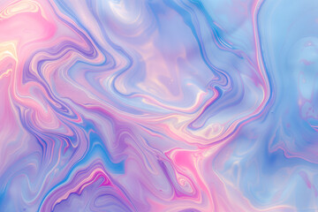 Obraz premium Pastel gradient liquid holographic background. Soft abstract marble waves 3d smooth texture.