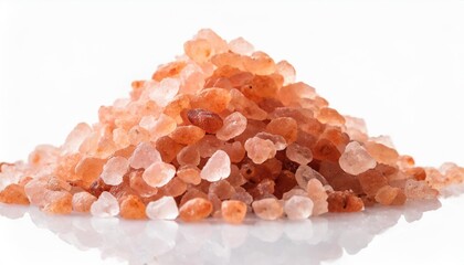 pile of pink himalayan salt isolated - obrazy, fototapety, plakaty