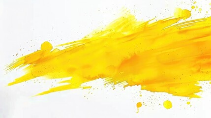 yellow watercolor texture paint stain Shining brush stroke for you amazing design project