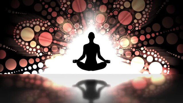 Lotus Pose Meditation Sacred Mandala Design Loop