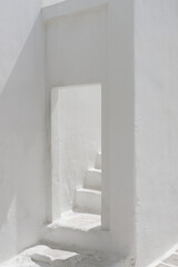 white entrance in Paros island, Cyclades, Greece