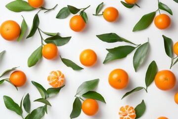 Citrus fruits isolated on white background