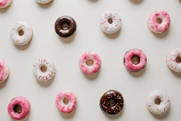 Fototapeta na wymiar Donuts on white background