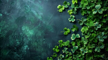 St. Patrick's Day Shamrock Set with Copy Space for Text in High Resolution