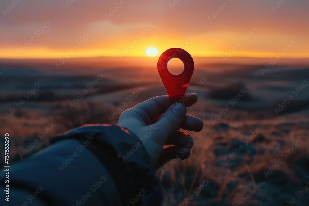 Fototapete a person holding a pair of scissors in their hand. versatile image for various uses