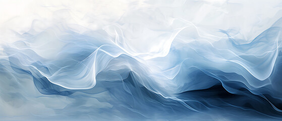 Obraz premium Sky Blue Wavy Abstract Background