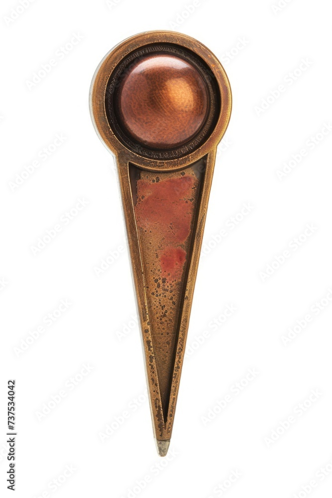 Poster A metal object is pictured on a white surface. This versatile image can be used for various purposes