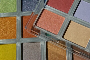 Make up palette set. Professional multicolor eyeshadow palettes. High quality photo