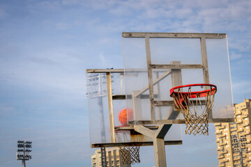basketball hoop against sky BLUE © VitorCosta