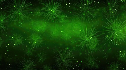 Background of fireworks in Lime Green color