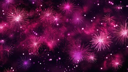 Background of fireworks in Magenta color