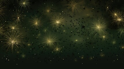Background of fireworks in Olive color.