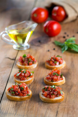 bruschetta with tomatoes