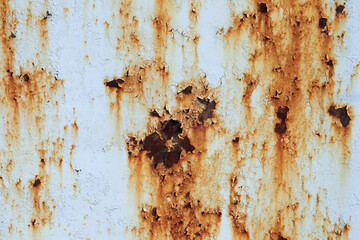 Grunge rusty metal texture background. Old rusty metal surface with peeling paint