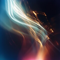 Abstract light streaks, retro blurred effect