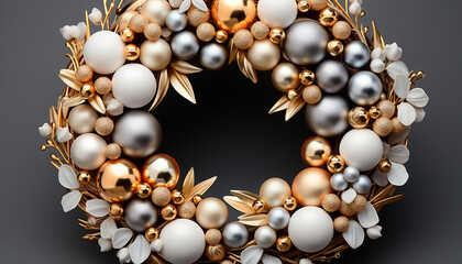 Shiny gold jewelry symbolizes wealth and luxury in a celebration generated by AI