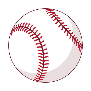 baseball ball - color vector silhouette symbol illustration, white background