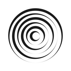 Concentric circles with dynamic irregular lines