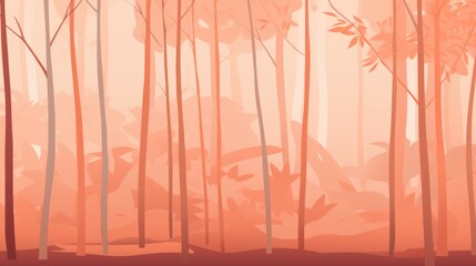 Background with bamboo forest in Peach color.