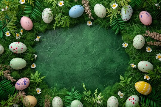 Happy Easter Eggs Basket easter magnolia. Bunny in flower easter Irresistible decoration Garden. Cute hare 3d Planters easter rabbit spring illustration. Holy week sweet card wallpaper text region